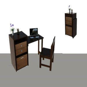 Expandable Table including Chair and Office Cabinet