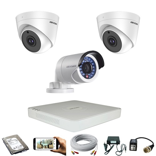 3 PCS HD CCTV Camera Packages Provider in Uttara Dhaka Bangladesh